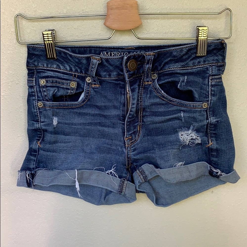 American eagle blue jeans shorts